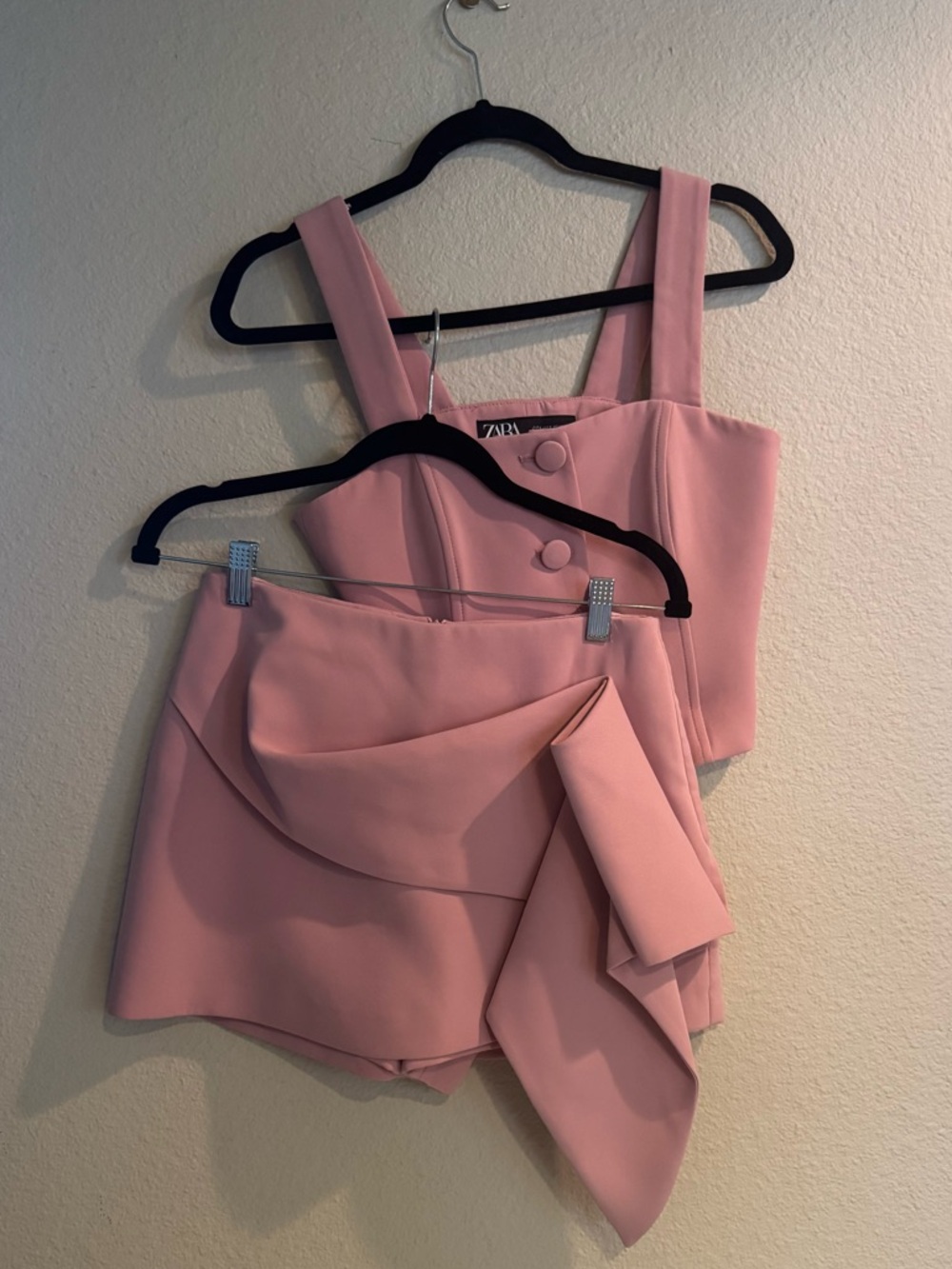 Zara Pink Button-Front Set - Picture 5 of 8